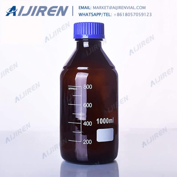 I-Chem™ Boston Round Narrow-Mouth Amber Glass Bottles with 